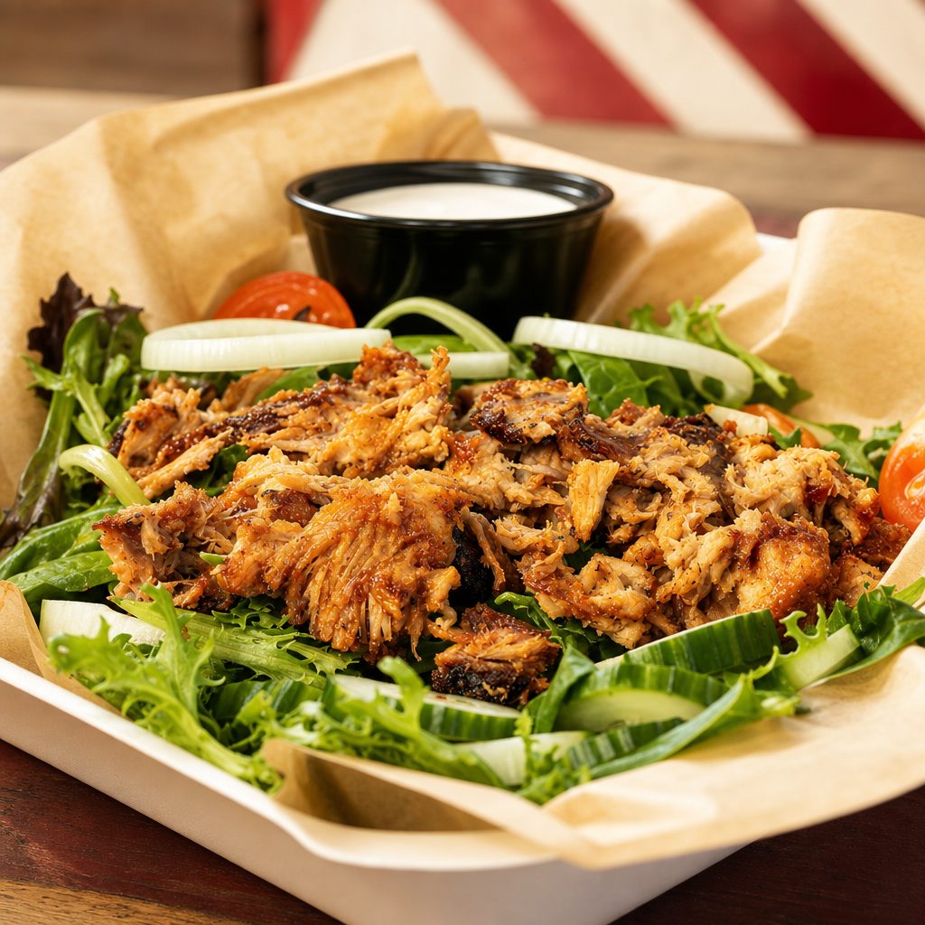 Pork Garden Salad.